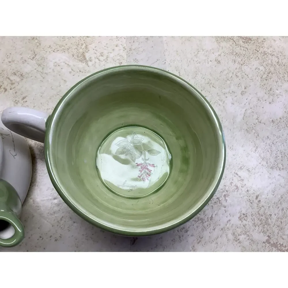 Herb Garden Tea Pot For One - Genuine Sonoma Home Goods - Floral Motif, Lavender